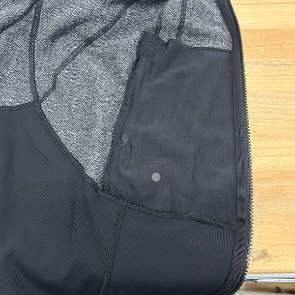 Lululemon Women's Daily Practice Full Zip Hooded Jacket Herringbone Gray Size 6 - Picture 11 of 16